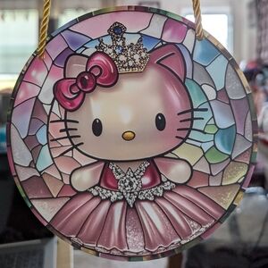 Hello Kitty Acrylic Suncatcher 2D Pink Princess